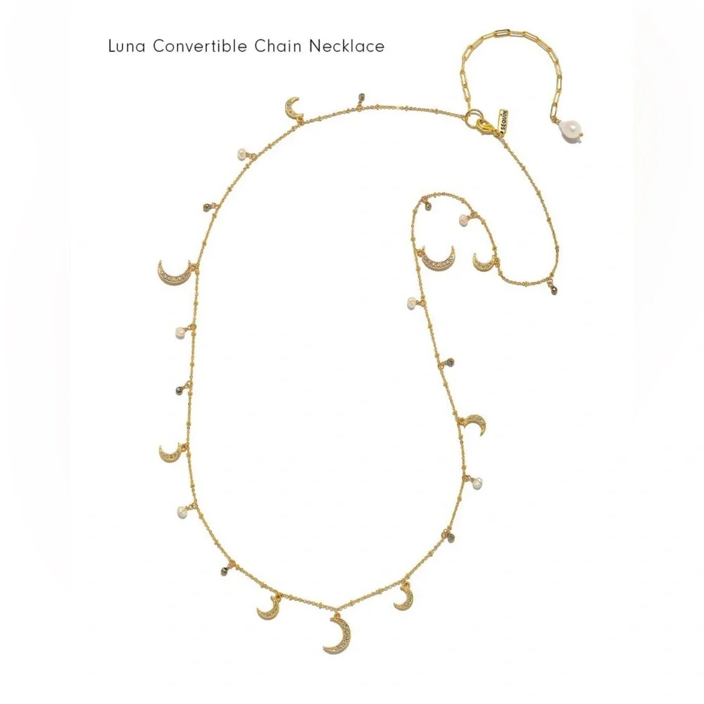 Sequin NYC Luna Convertible Chain Necklace